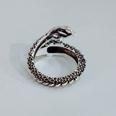 Anillo de Dragón Ajustable en Plata