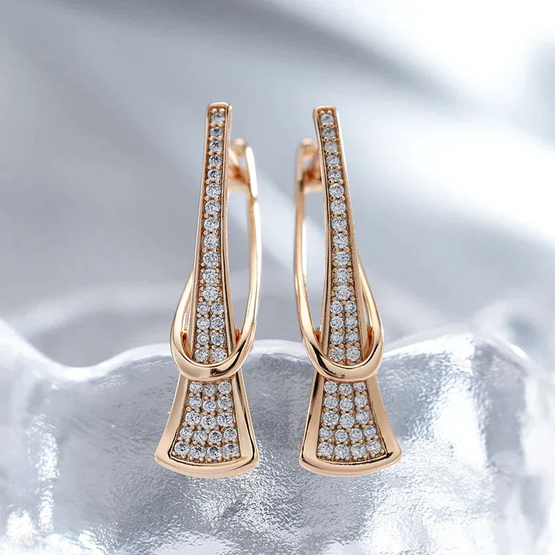 Aretes de Lujos Brillantes en Oro