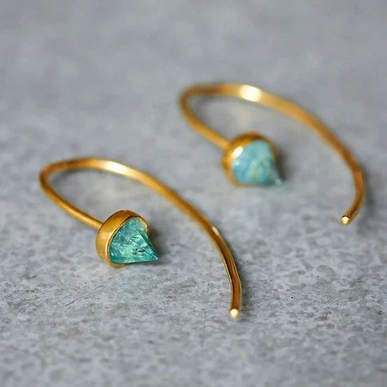 Aretes Diamante Turquesa Vintage