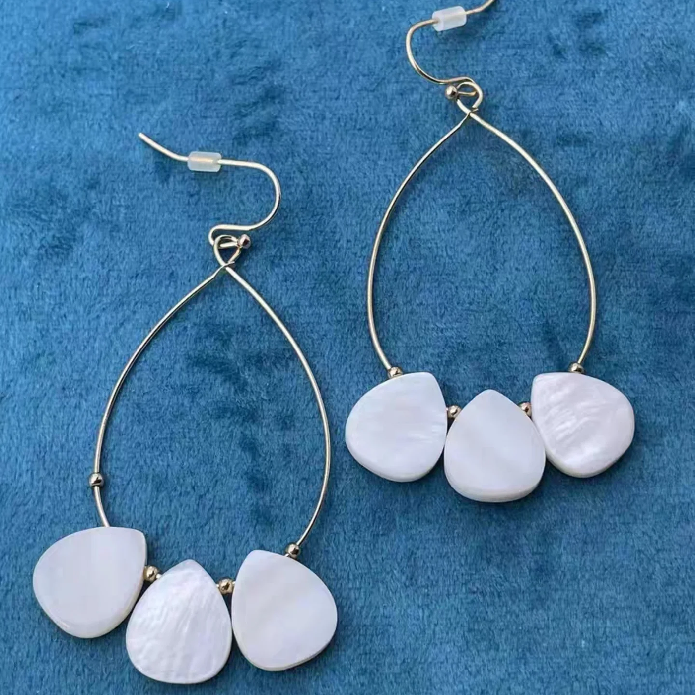 Aretes Piedras Blancas Vintage