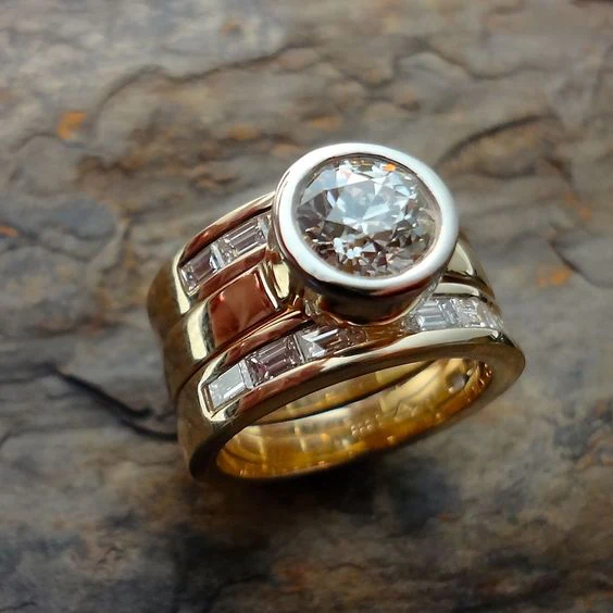 Anillo Cristalino Vintage Multicapa